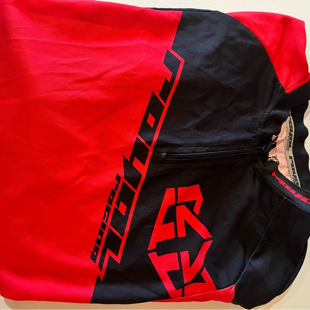 Men’s Royal Racing Red and Black Cycling Jersey